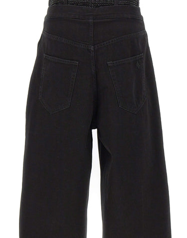 THE ATTICO Jeans con doppio strato BLACK Donna 