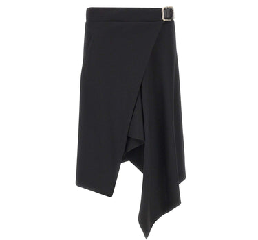 THE ATTICO Gonna midi con cintura BLACK Donna 