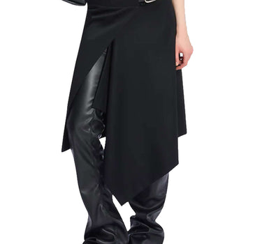 THE ATTICO Gonna midi con cintura BLACK Donna 