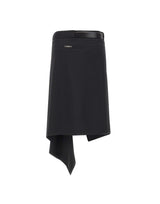 THE ATTICO Gonna midi con cintura BLACK Donna 