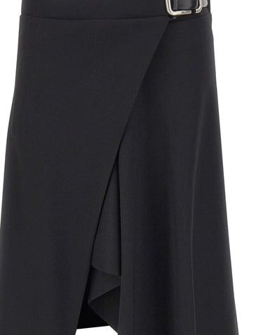 THE ATTICO Gonna midi con cintura BLACK Donna 