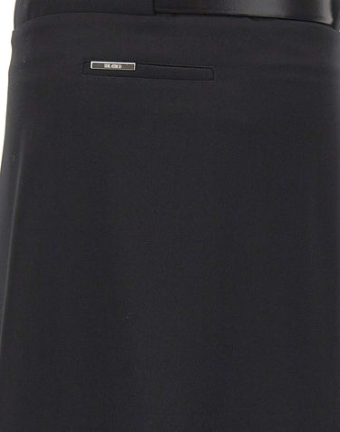 THE ATTICO Gonna midi con cintura BLACK Donna 