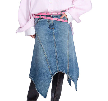 THE ATTICO Gonna midi in denim Light Blue Donna 