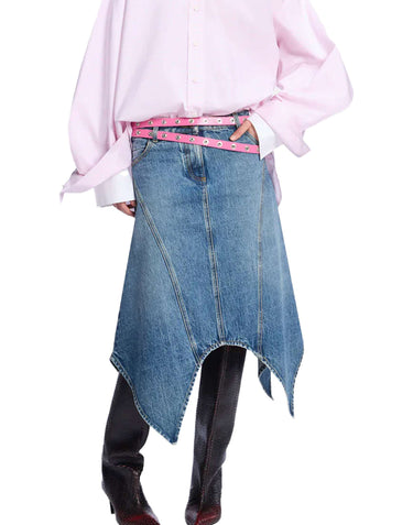 THE ATTICO Gonna midi in denim Light Blue Donna 