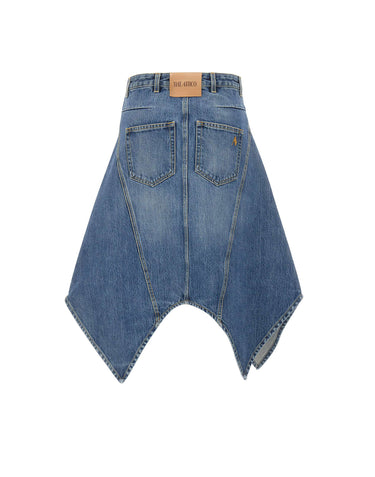 THE ATTICO Gonna midi in denim Light Blue Donna 
