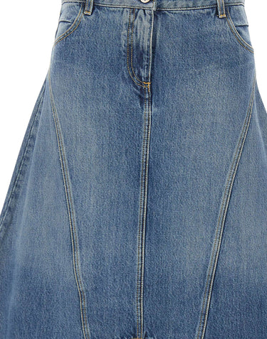 THE ATTICO Gonna midi in denim Light Blue Donna 