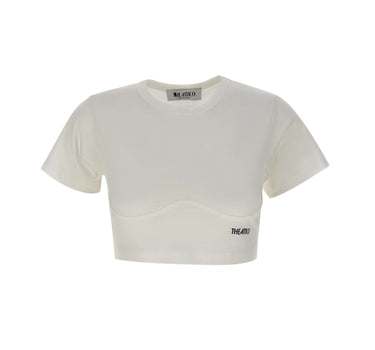 THE ATTICO T-shirt crop WHITE Donna 