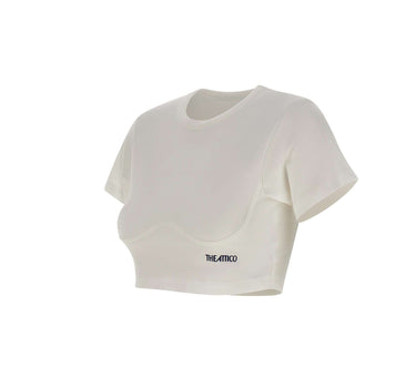 THE ATTICO T-shirt crop WHITE Donna 