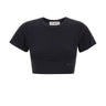THE ATTICO T-shirt crop BLACK Donna 