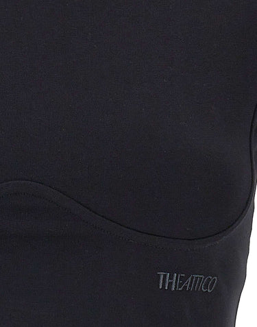 THE ATTICO T-shirt crop BLACK Donna 