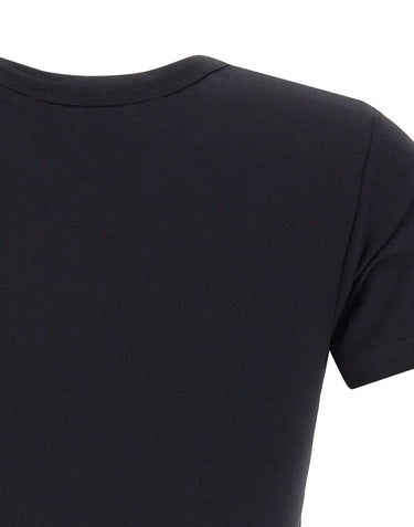 THE ATTICO T-shirt crop BLACK Donna 