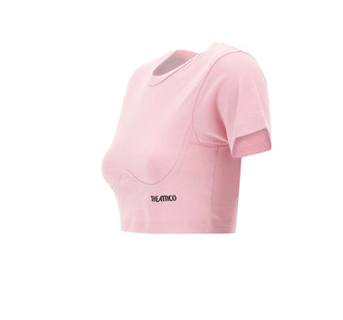 THE ATTICO T-shirt crop Pink Donna 