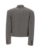 THE ATTICO Giacca in misto lana con paillettes GREY Donna 