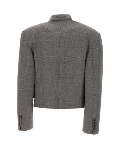 THE ATTICO Giacca in misto lana con paillettes GREY Donna 