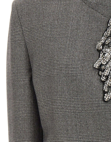 THE ATTICO Giacca in misto lana con paillettes GREY Donna 