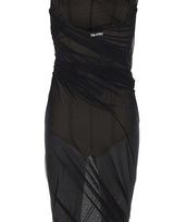 THE ATTICO Abito arricciato in tulle BLACK Donna 