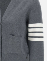 Cardigan in lana merino con scollo a V FKC207A 00014035 THOM BROWNE 