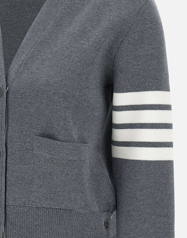 Cardigan in lana merino con scollo a V FKC207A 00014035 THOM BROWNE 
