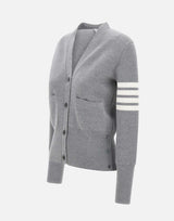 Cardigan in lana merino con scollo a V FKC207A 00014055 THOM BROWNE 