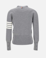 Cardigan in lana merino con scollo a V FKC207A 00014055 THOM BROWNE 