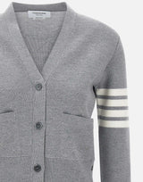 Cardigan in lana merino con scollo a V FKC207A 00014055 THOM BROWNE 