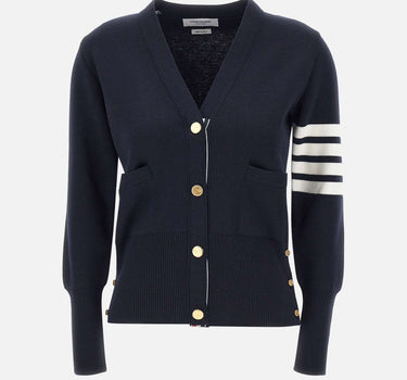 Cardigan in lana merino con scollo a V FKC207A 00014415 THOM BROWNE 
