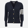 Cardigan in lana merino con scollo a V FKC207A 00014415 THOM BROWNE 