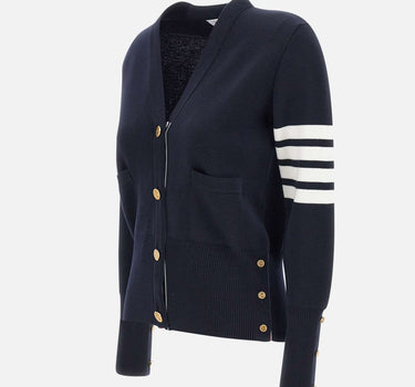 Cardigan in lana merino con scollo a V FKC207A 00014415 THOM BROWNE 