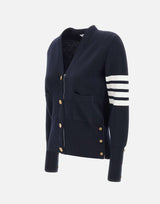 Cardigan in lana merino con scollo a V FKC207A 00014415 THOM BROWNE 