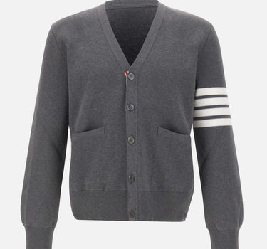 Cardigan in cotone con scollo a V MKC171A 00219035 THOM BROWNE 