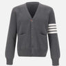 Cardigan in cotone con scollo a V MKC171A 00219035 THOM BROWNE 