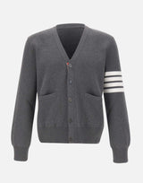 Cardigan in cotone con scollo a V MKC171A 00219035 THOM BROWNE 