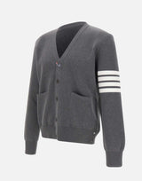 Cardigan in cotone con scollo a V MKC171A 00219035 THOM BROWNE 