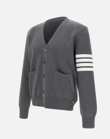 Cardigan in cotone con scollo a V MKC171A 00219035 THOM BROWNE 