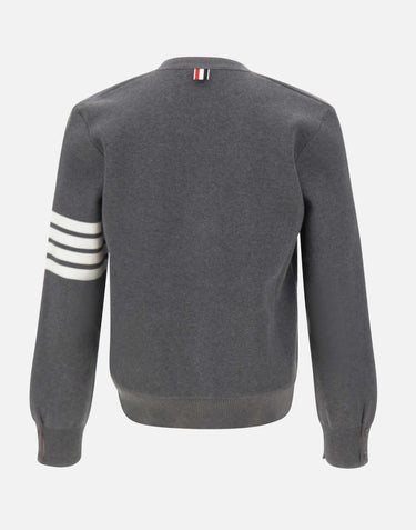 Cardigan in cotone con scollo a V MKC171A 00219035 THOM BROWNE 