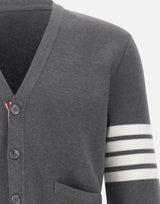 Cardigan in cotone con scollo a V MKC171A 00219035 THOM BROWNE 
