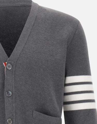 Cardigan in cotone con scollo a V MKC171A 00219035 THOM BROWNE 