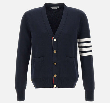 Cardigan in cotone con scollo a V MKC171A 00219415 THOM BROWNE 