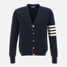 Cardigan in cotone con scollo a V MKC171A 00219415 THOM BROWNE 