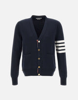 Cardigan in cotone con scollo a V MKC171A 00219415 THOM BROWNE 