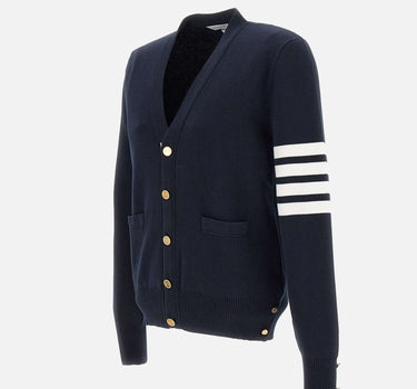 Cardigan in cotone con scollo a V MKC171A 00219415 THOM BROWNE 