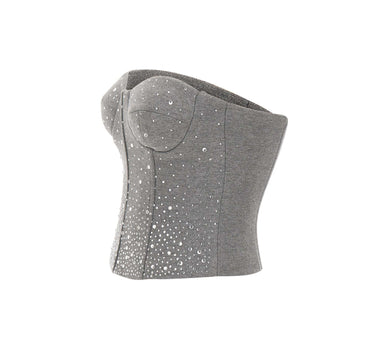 TWENTYFOURHAITCH Top "Quira" GREY Donna 