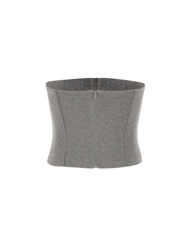 TWENTYFOURHAITCH Top "Quira" GREY Donna 