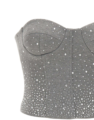 TWENTYFOURHAITCH Top "Quira" GREY Donna 