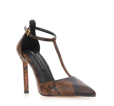 TWENTYFOURHAITCH Decolleté "Emeris" BROWN Donna 