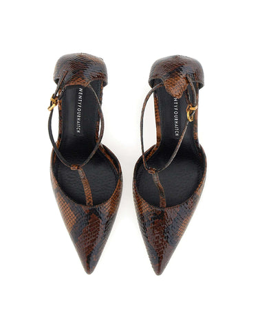 TWENTYFOURHAITCH Decolleté "Emeris" BROWN Donna 