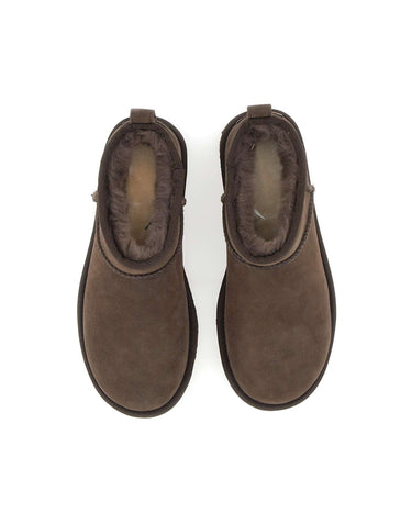 UGG Stivali "Classic Ultra Mini" BROWN Donna 