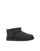 UGG Stivali "Classic Ultra Mini" in pelle BLACK Donna 