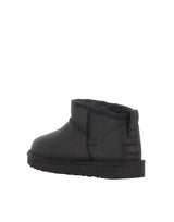 UGG Stivali "Classic Ultra Mini" in pelle BLACK Donna 