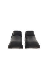 UGG Stivali "Classic Ultra Mini" in pelle BLACK Donna 